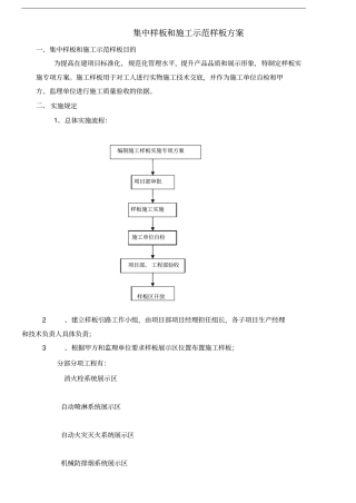 消防工程项目样板区、样板间方案分析