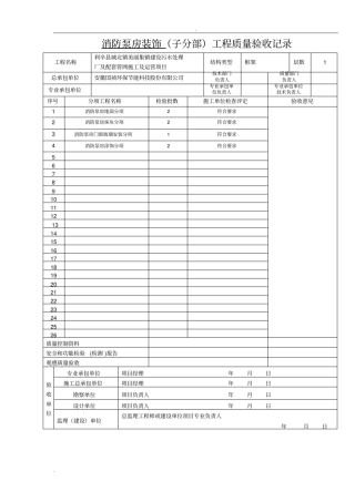消防泵房装饰分部