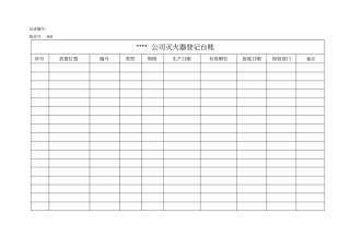 消防点检表格