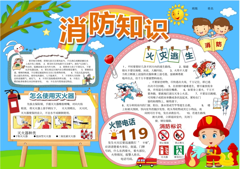 消防知识小报手抄报_第1页