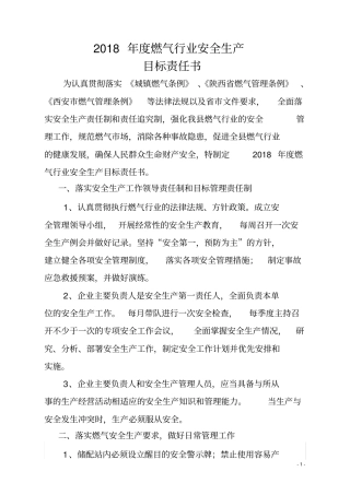 液化气2018年燃气行业安全生产目标责任11