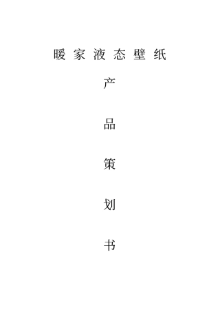 液态壁纸场营销策划方案