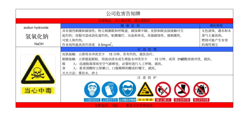 液碱危害告知牌岗位_第1页