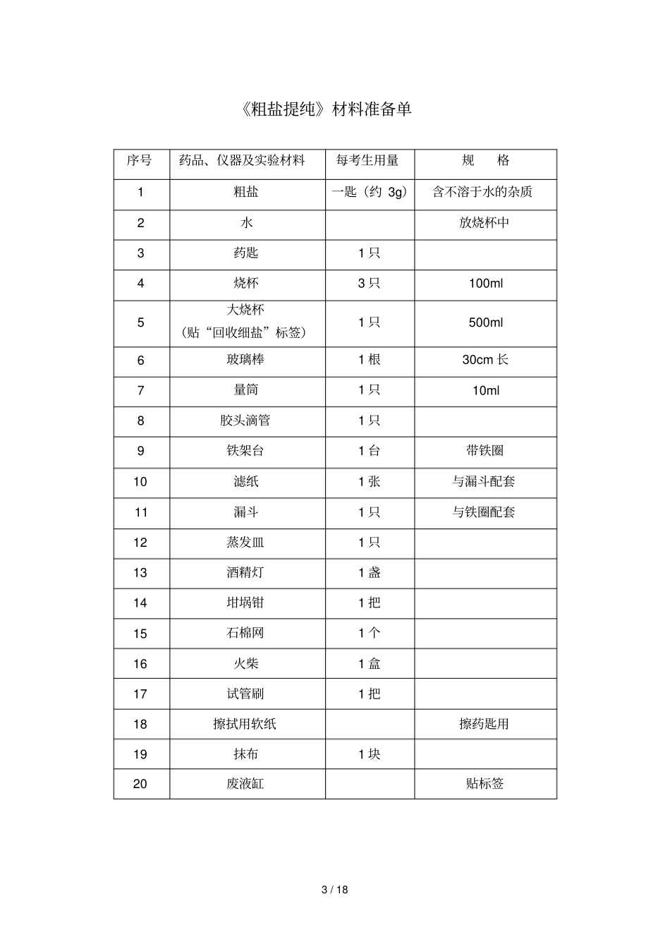 淮南化学试验加试题及评分标准全_第3页