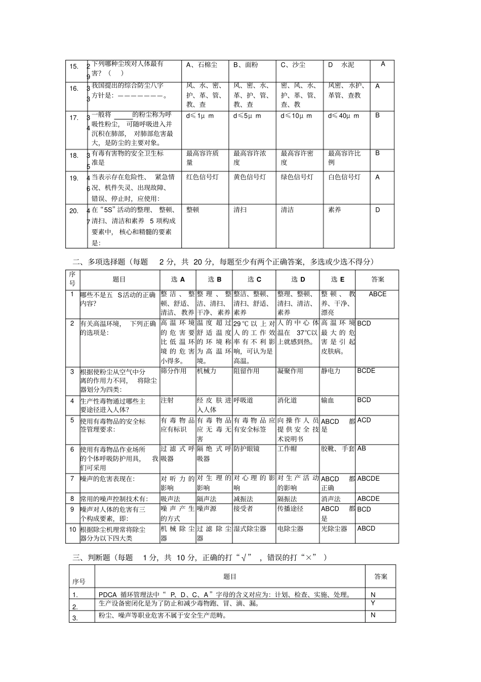 深圳中级安全主任培训模拟试题4_第2页