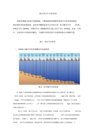 深水浮式平台的类型