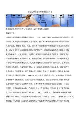 混凝反应池工程类精品文档