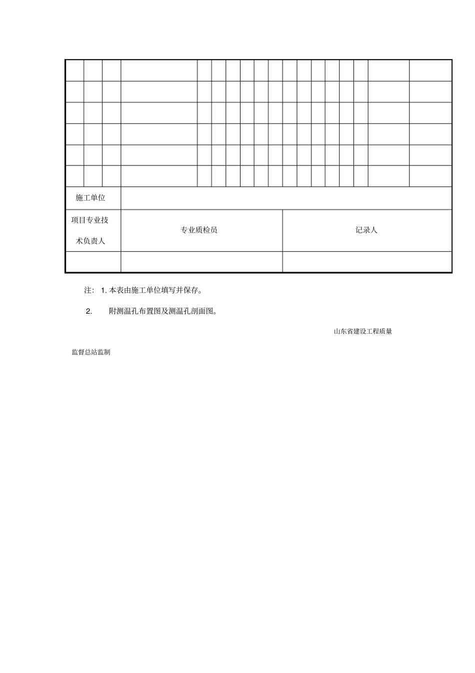 混凝土养护测温记录_第2页
