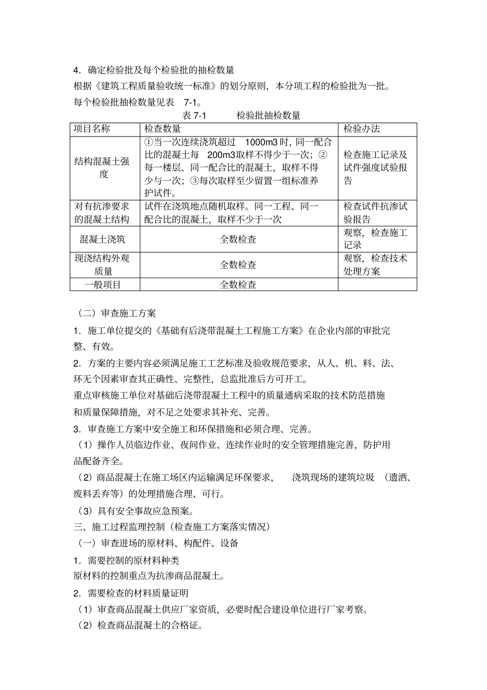 混凝土基础后浇带混凝土监理实施细则_第3页