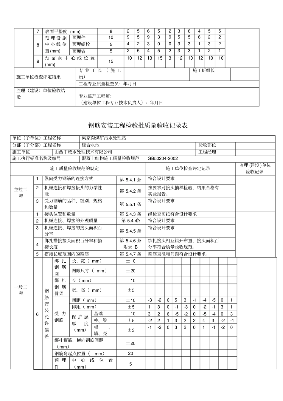 混凝土施工检验批质量验收记录表_第3页