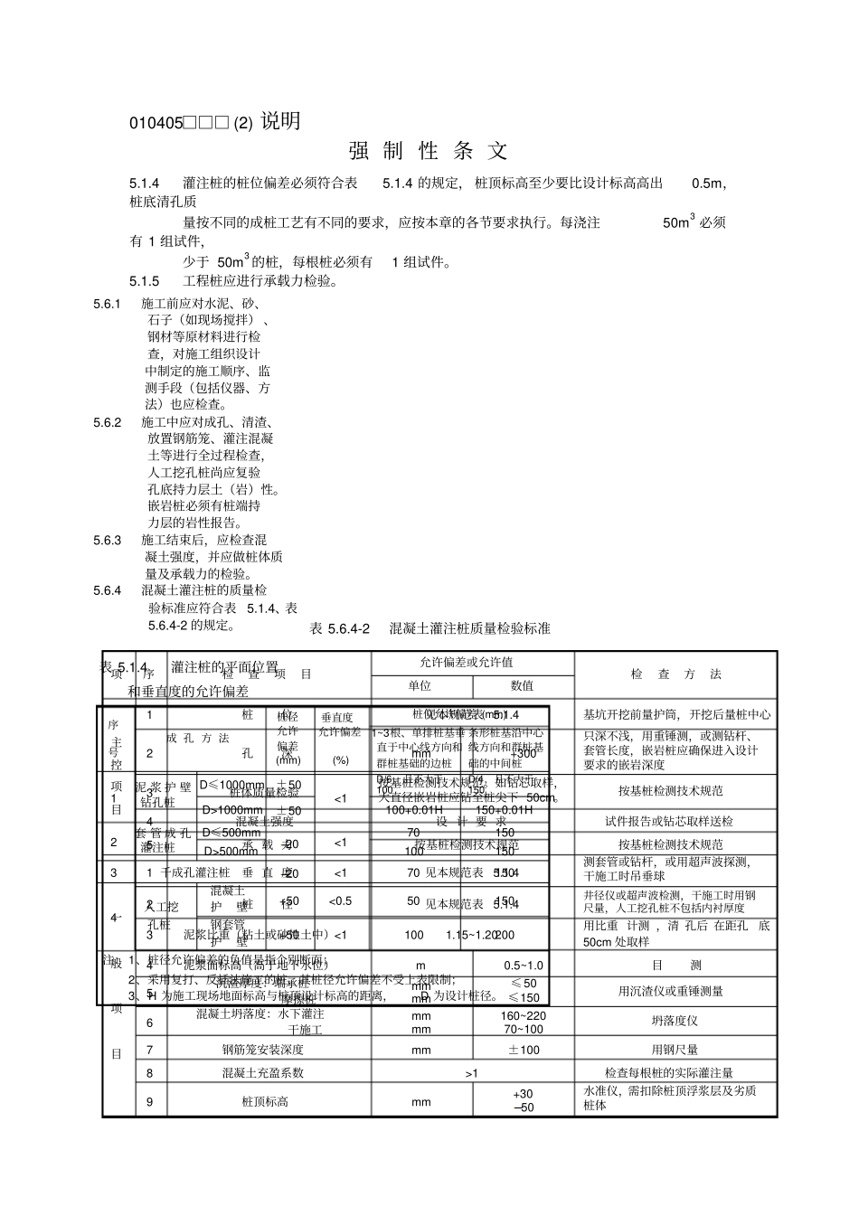 混凝土灌注桩检验批质量验收记录_第3页