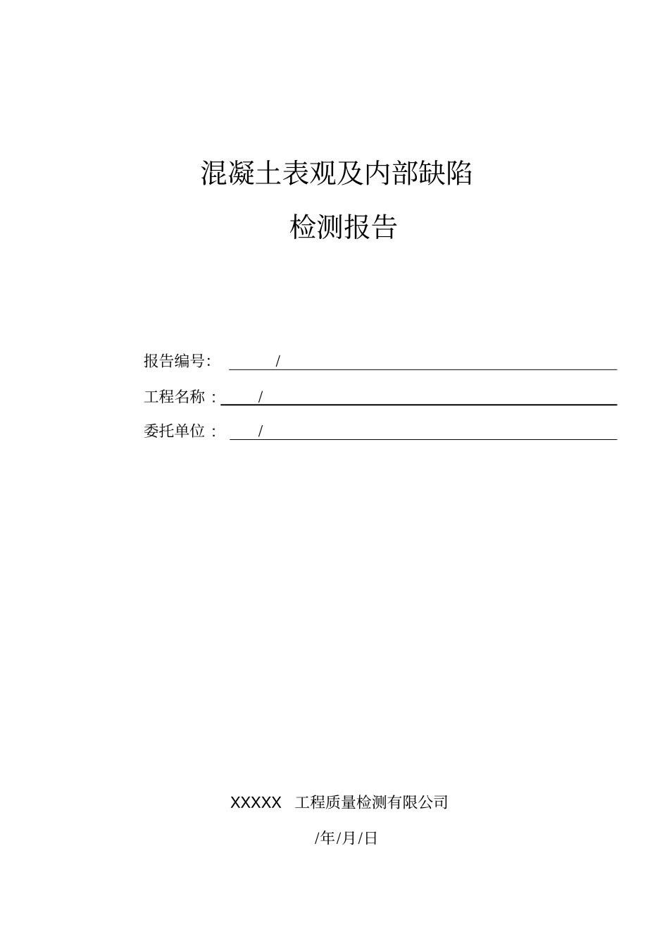 混凝土表观及内部缺陷检测报告模块_第2页
