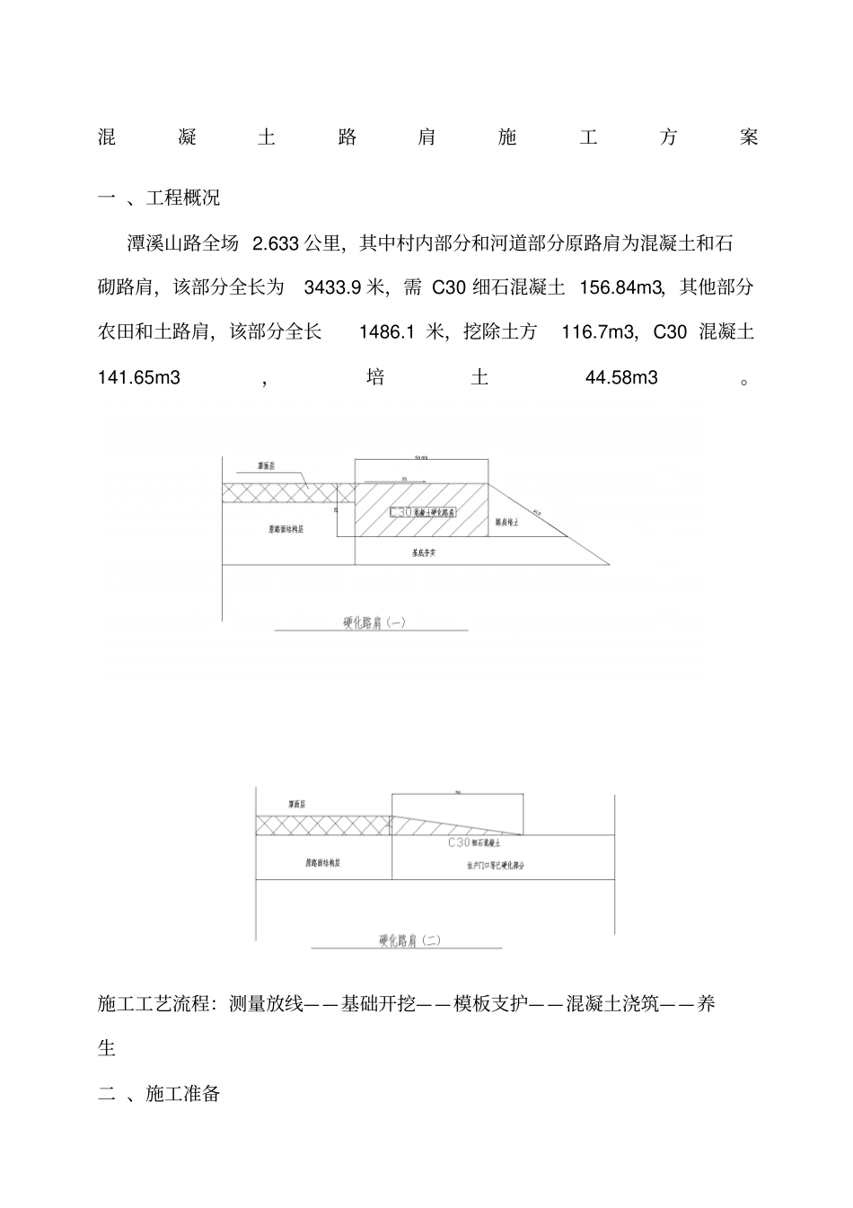 混凝土路肩施工方案_第1页