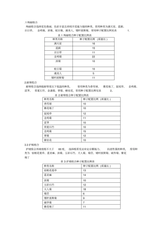 混播草花组合及配比技术