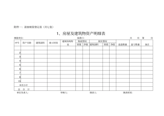 清产核资表格