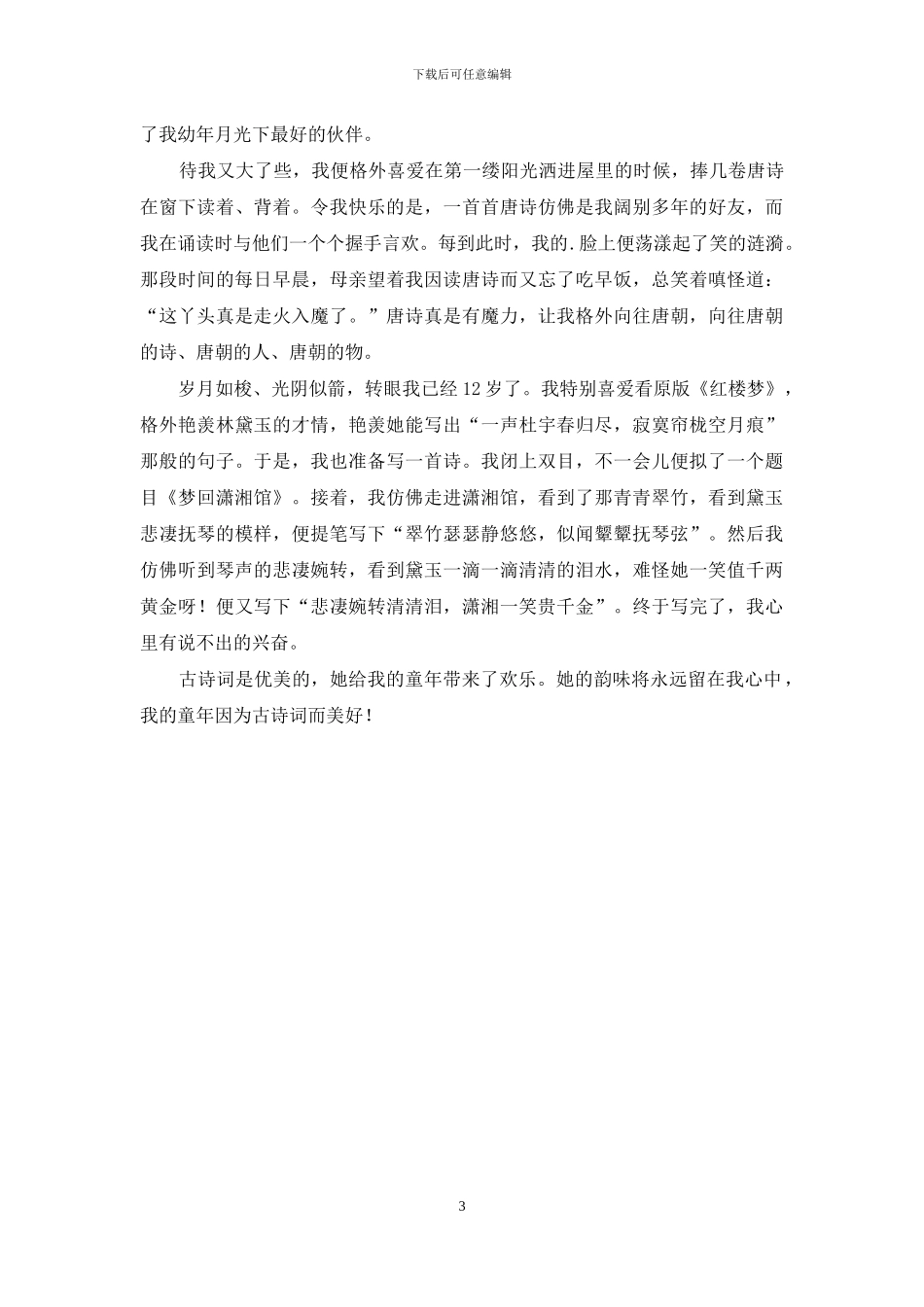 诗词给我带来了快乐作文_第3页