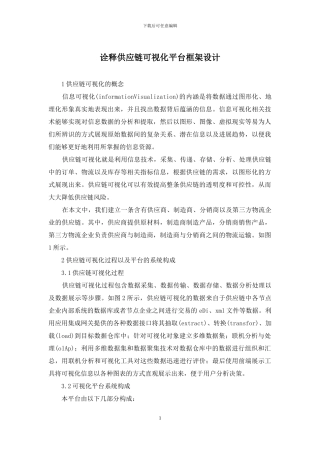 诠释供应链可视化平台框架设计
