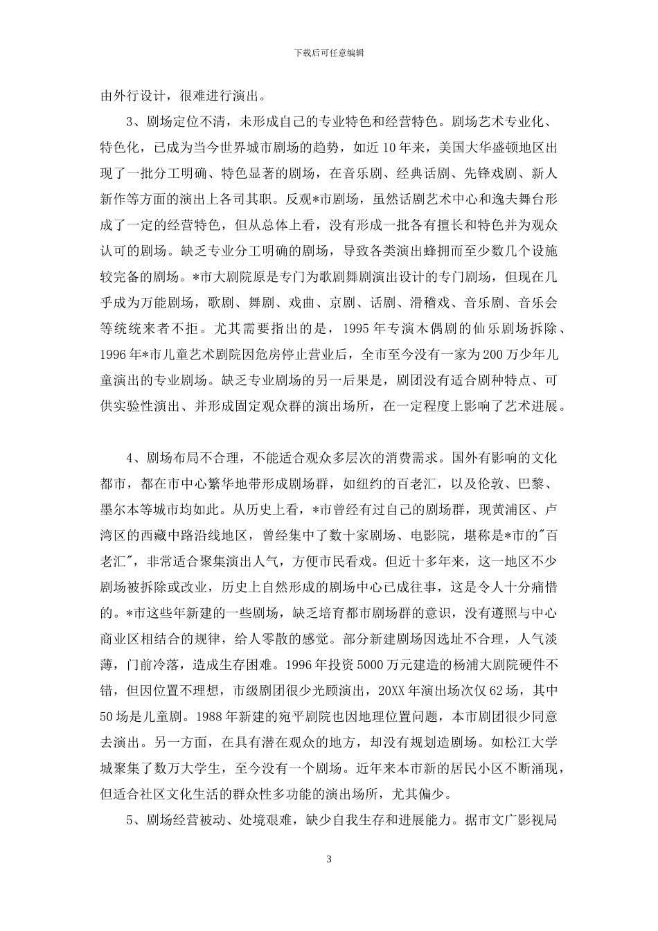 调研报告【关于-市剧场建设情况的专题调研报告】_第3页