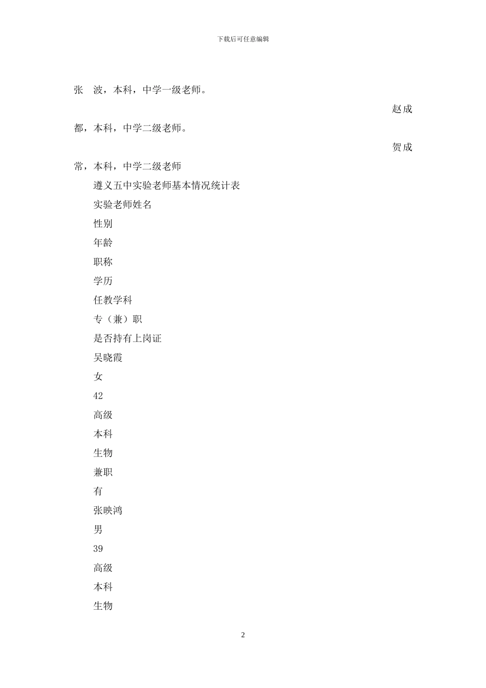 遵义市第五中学实验教学普及工作自查报告_第2页