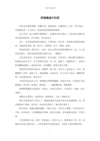 野蔷薇盛开的夏