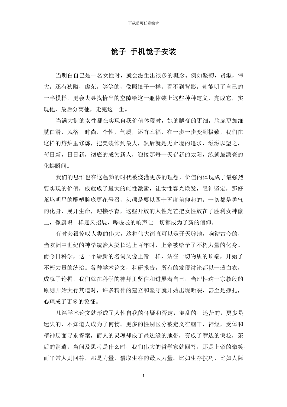 镜子-手机镜子安装_第1页