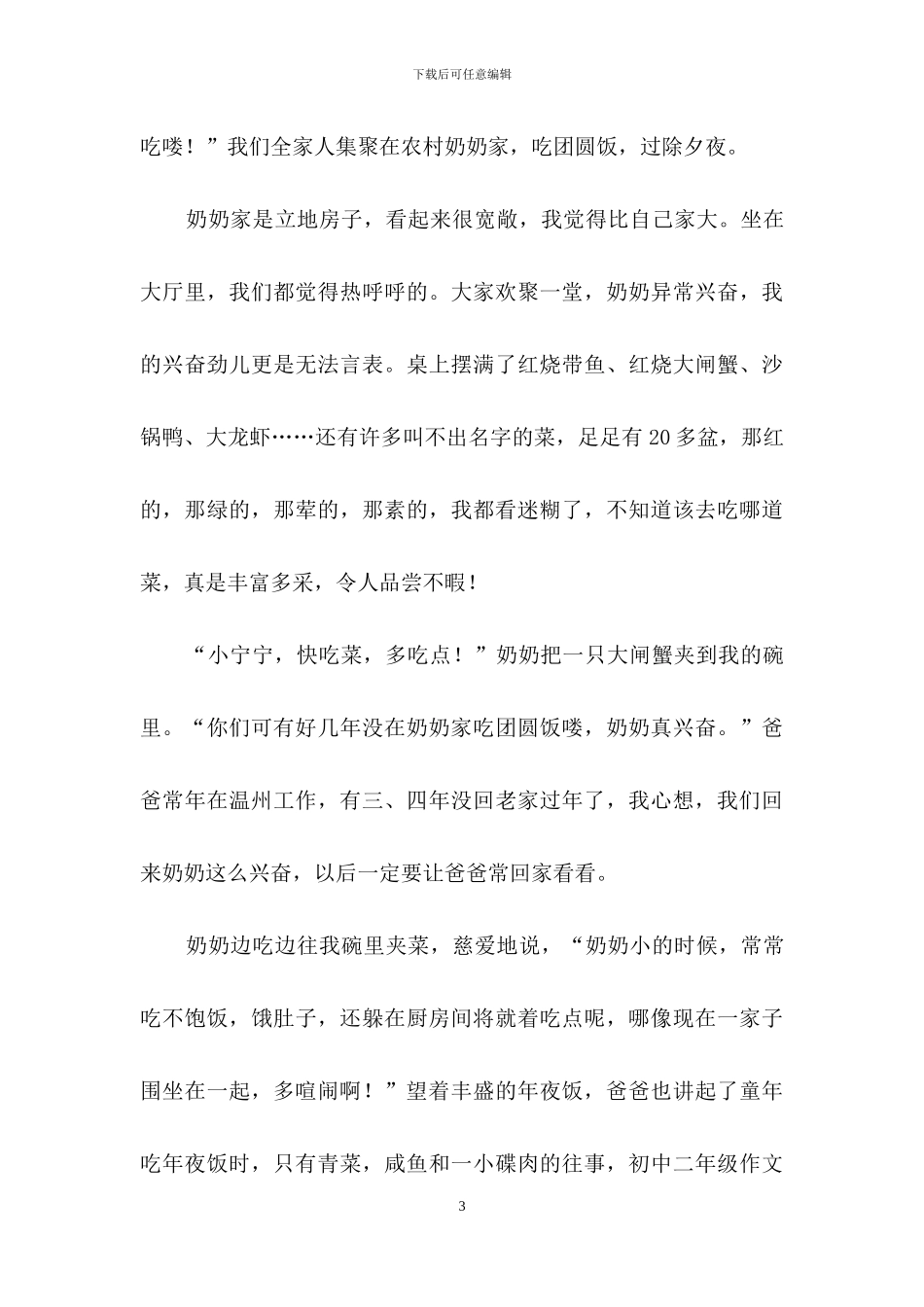 除夕的作文八篇_第3页