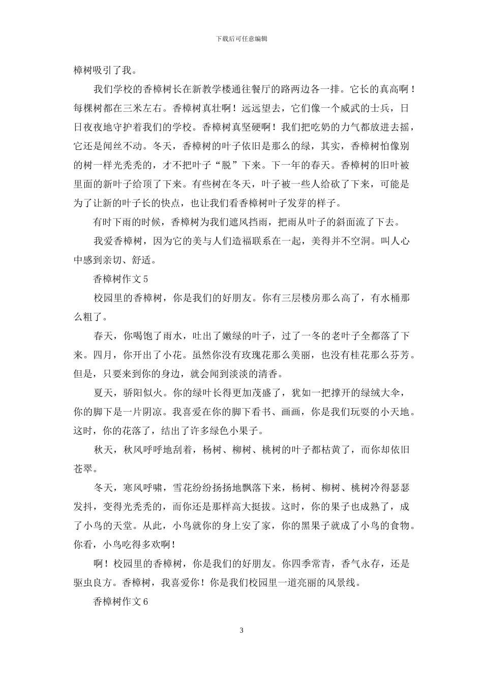 香樟树作文精选15篇_第3页