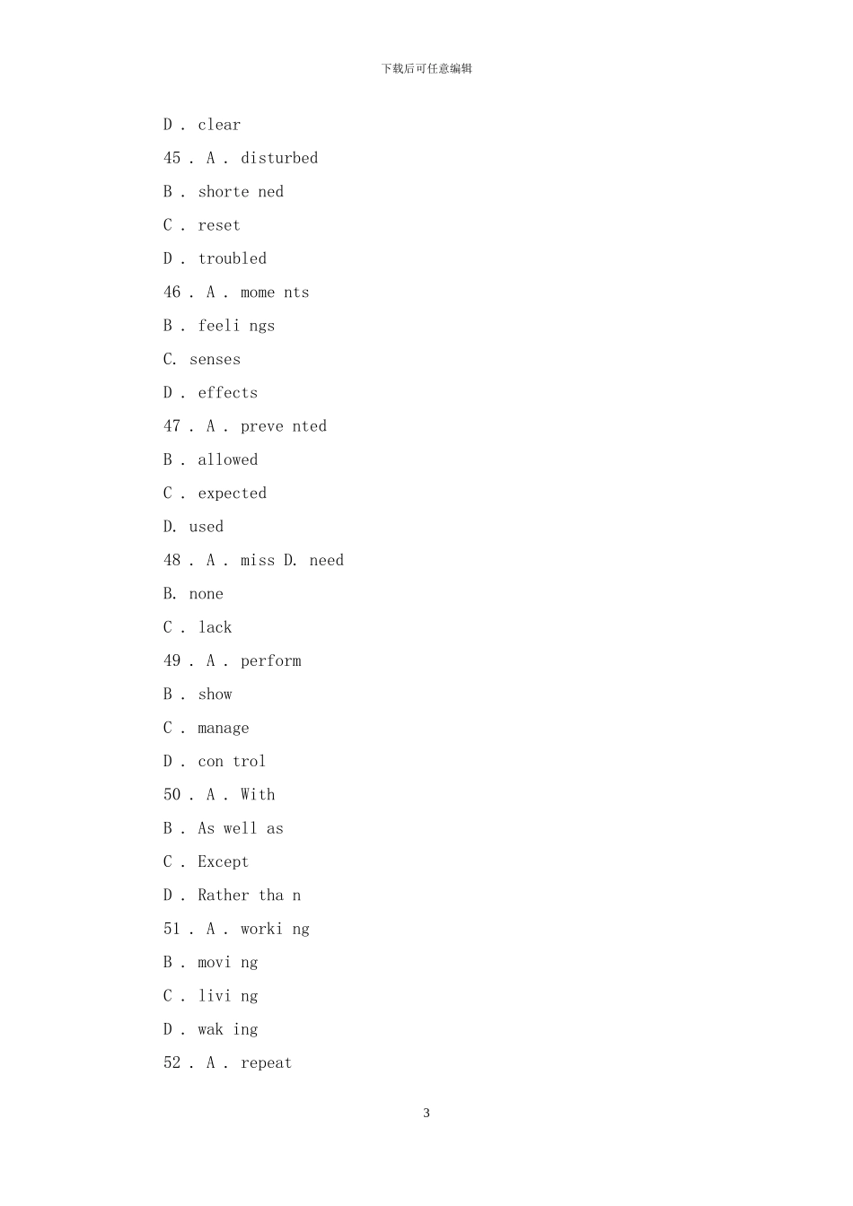 高三英语阅读理解复习题16_第3页