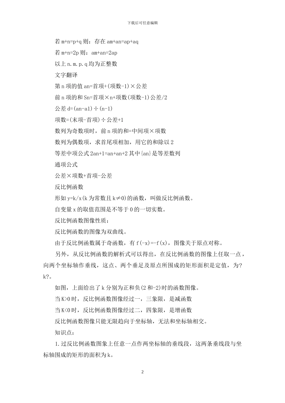高中数学公式复习汇总精选_第2页