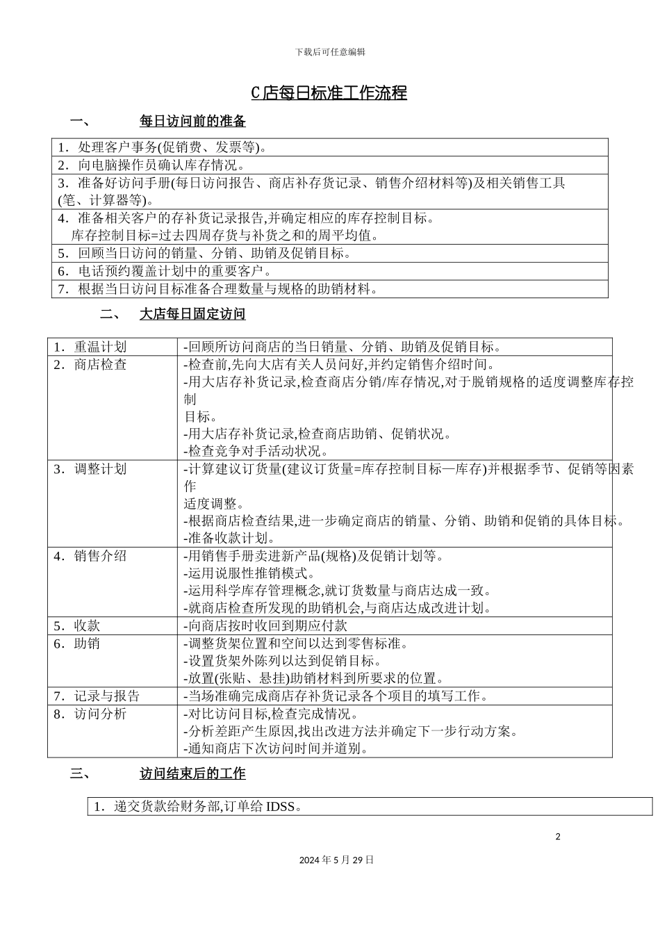 C店每日标准工作流程_第2页