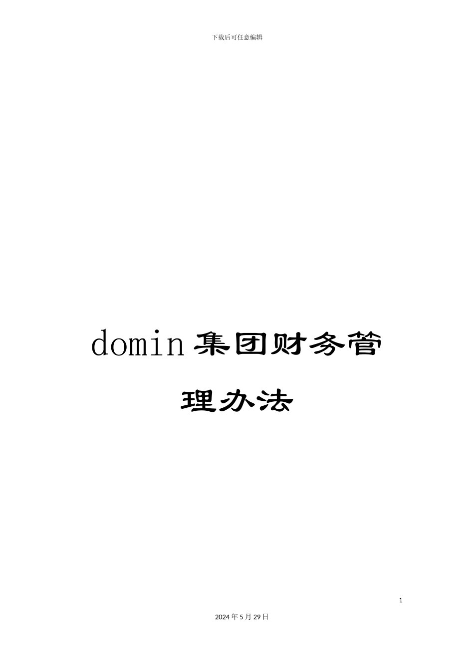 domin集团财务管理办法_第1页
