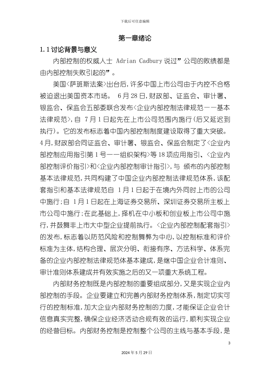 DL企业内部财务控制体系研究_第3页