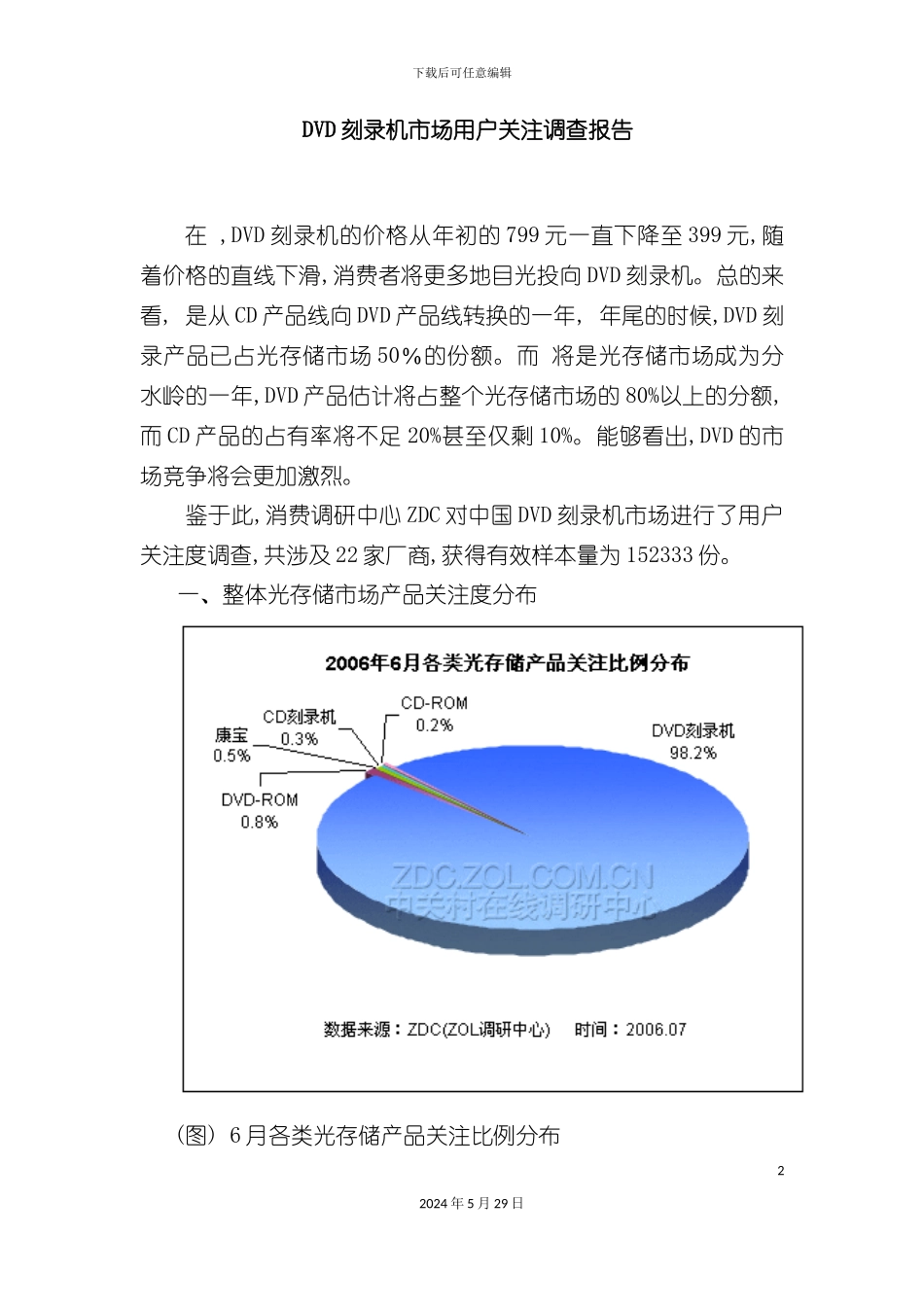 DVD刻录机市场用户关注调查报告_第2页