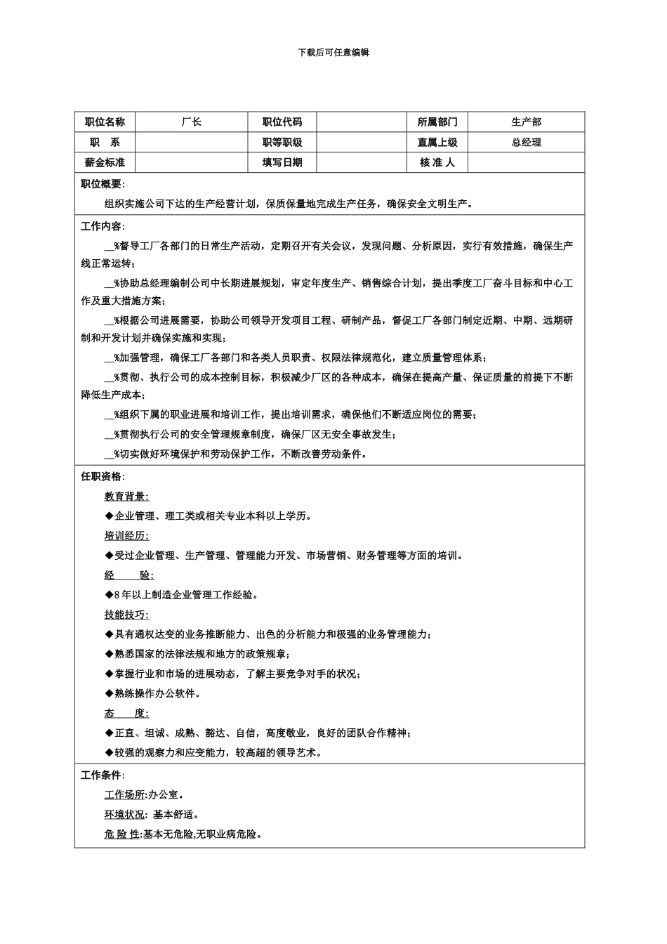 etgkbcc中国经济管理大学学员课件某企业生产部组织机构图与岗位职能职责描述_第3页