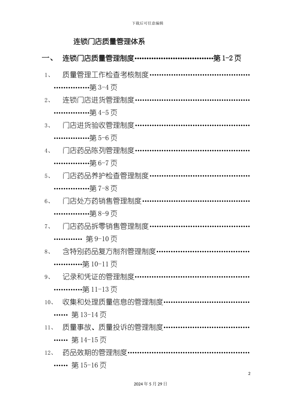 GSP质量管理体系汇编门店_第2页