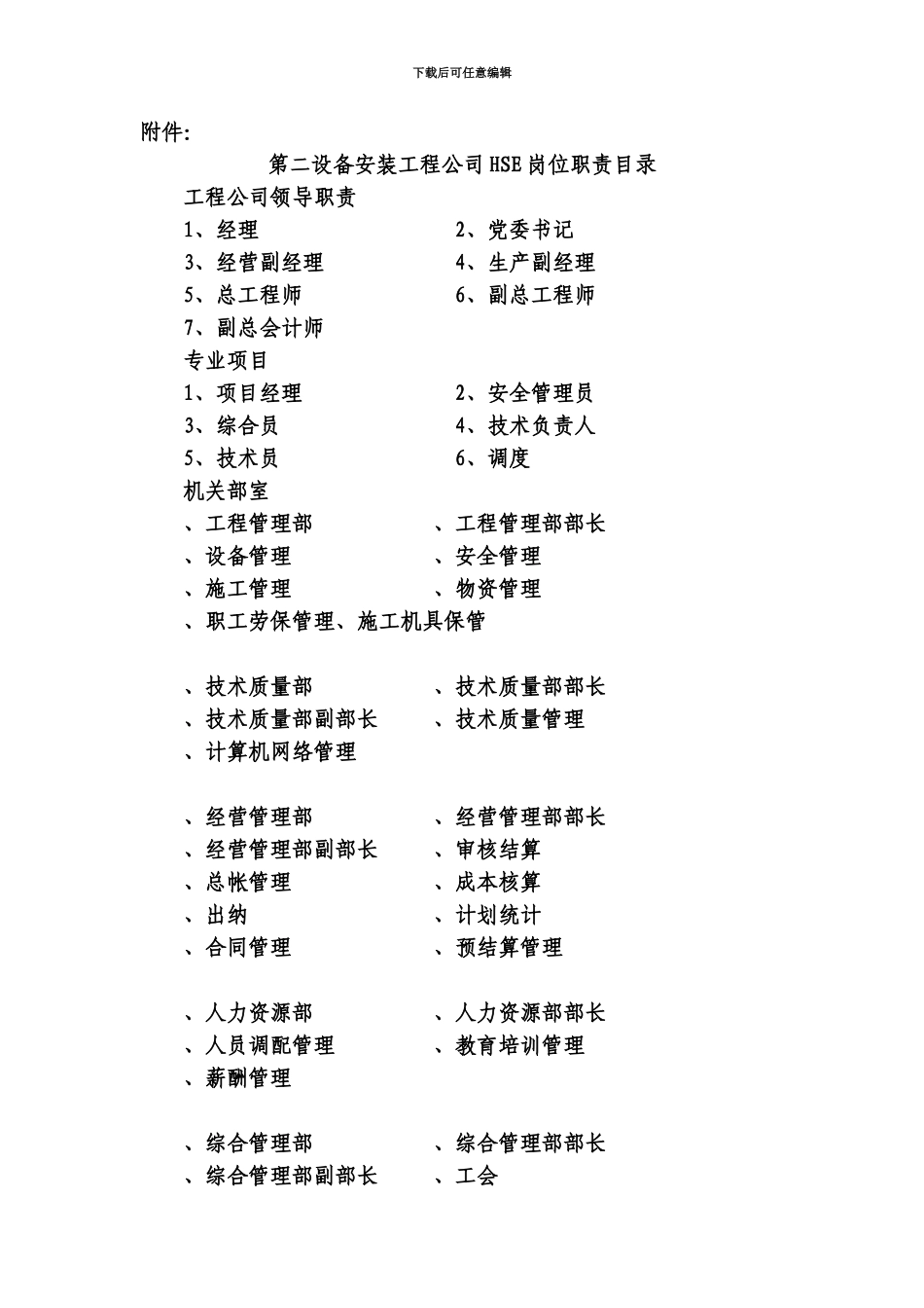 HSE岗位职能职责_第2页