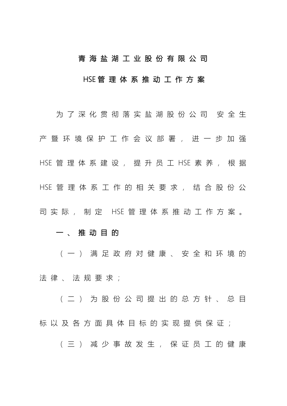 HSE管理体系推进工作方案_第2页