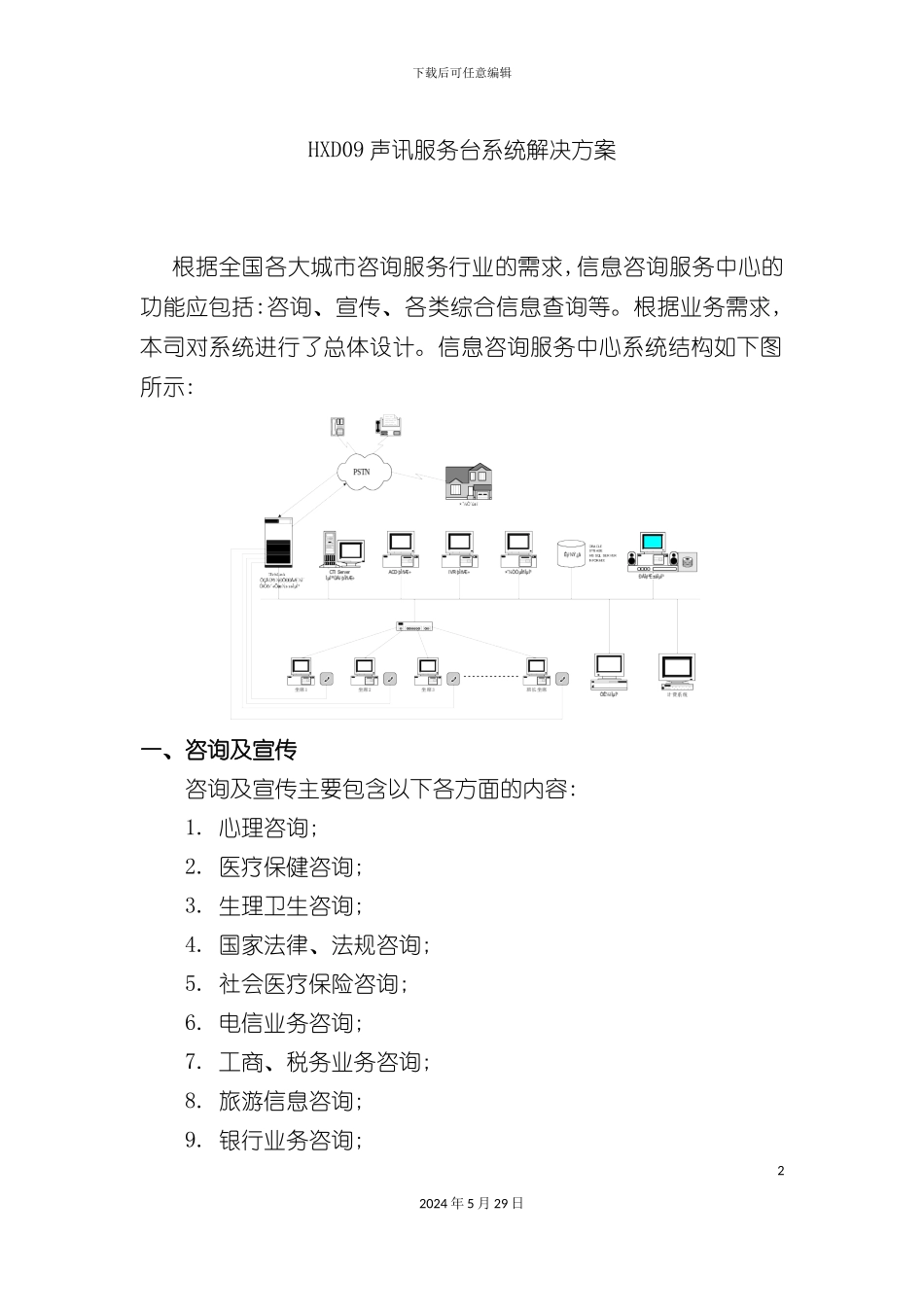 HXD09声讯服务台系统解决方案_第2页