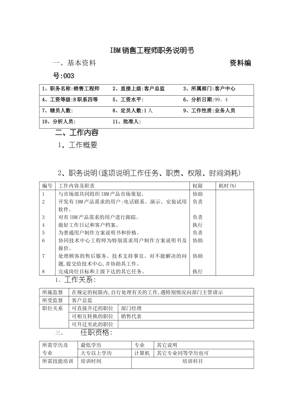 IBM销售工程师职务说明书_第2页