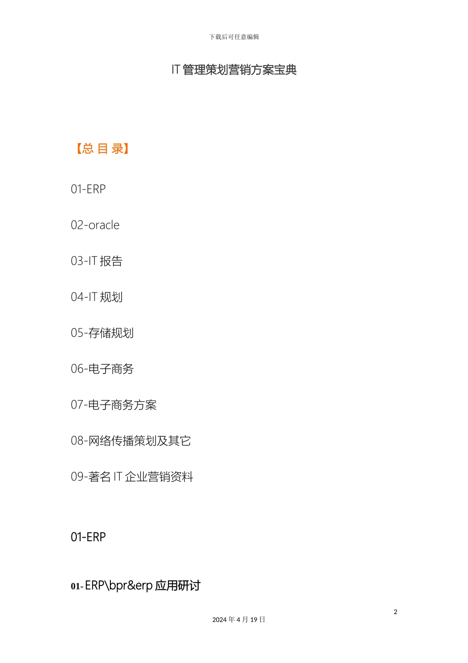 IT管理策划营销方案宝典_第2页