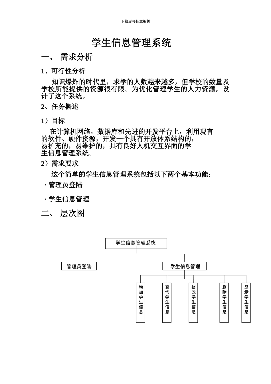 java编写的简单的学生信息标准管理系统源码需求分析_第2页
