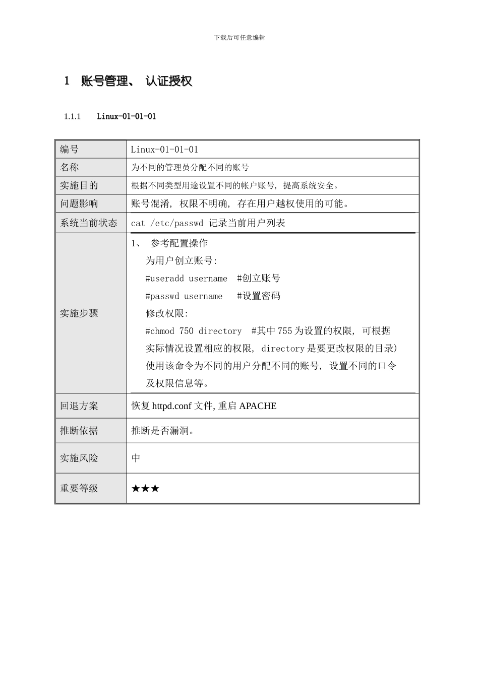 Linux系统加固规范模板_第2页