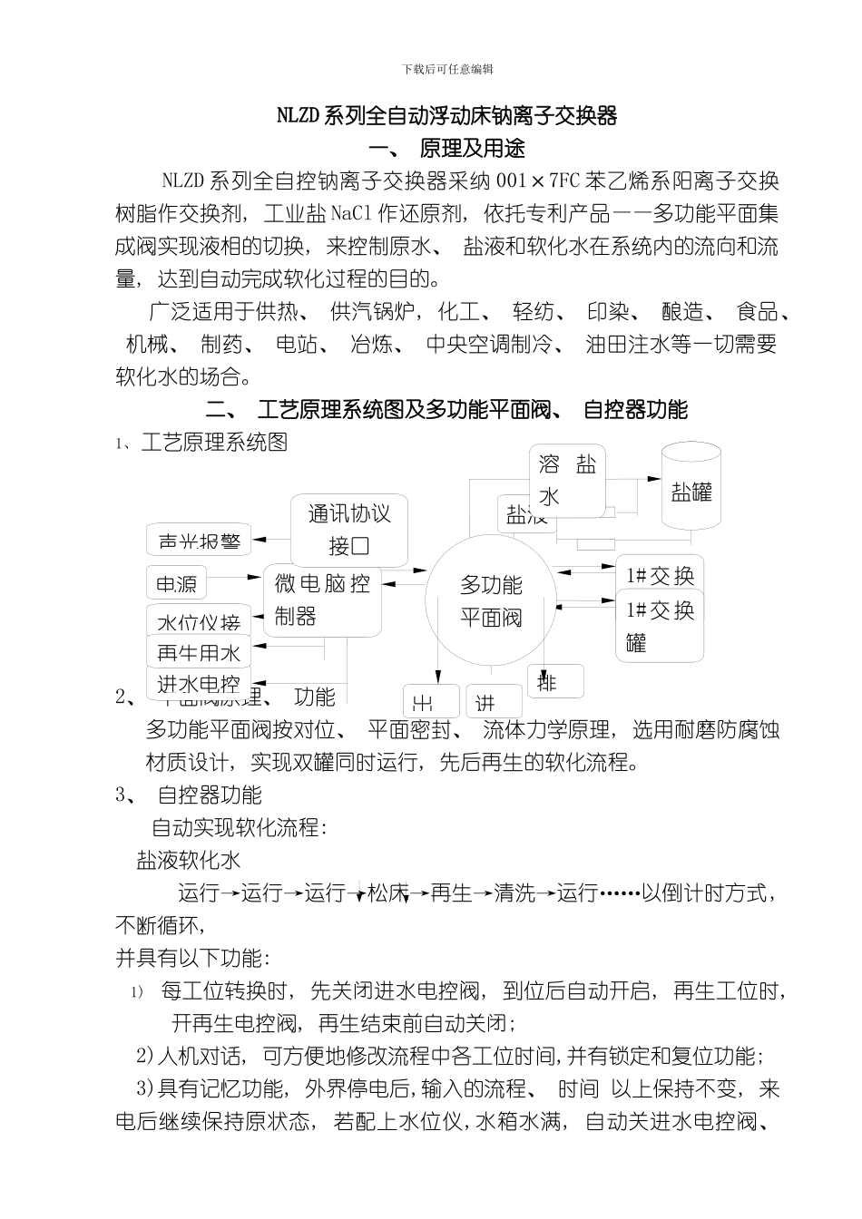 NLZD系列全自动钠离子交换器说明书模板_第3页