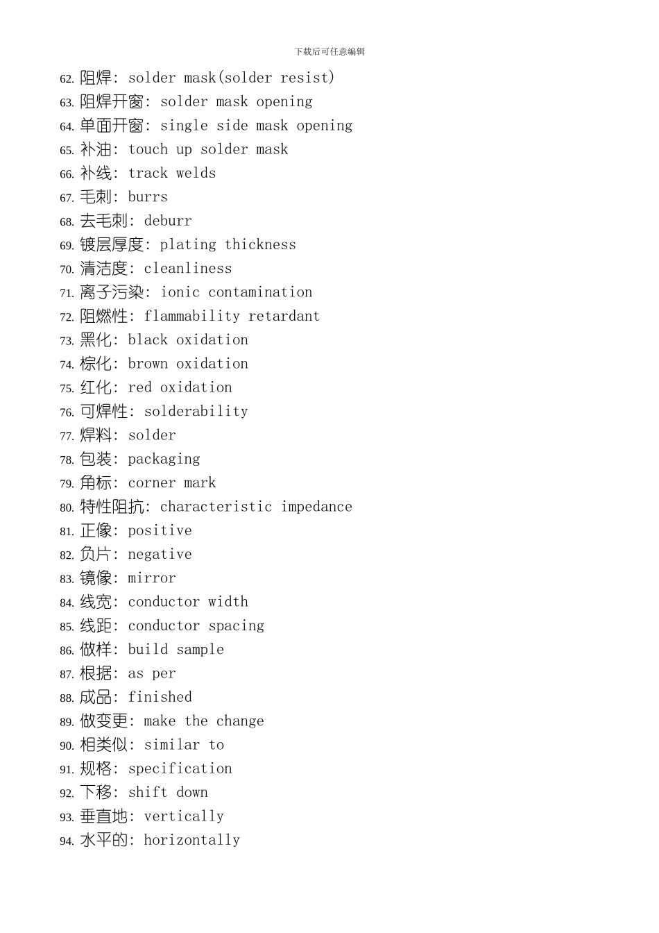 PCB工程英文确认常用词及常用语句模板_第3页