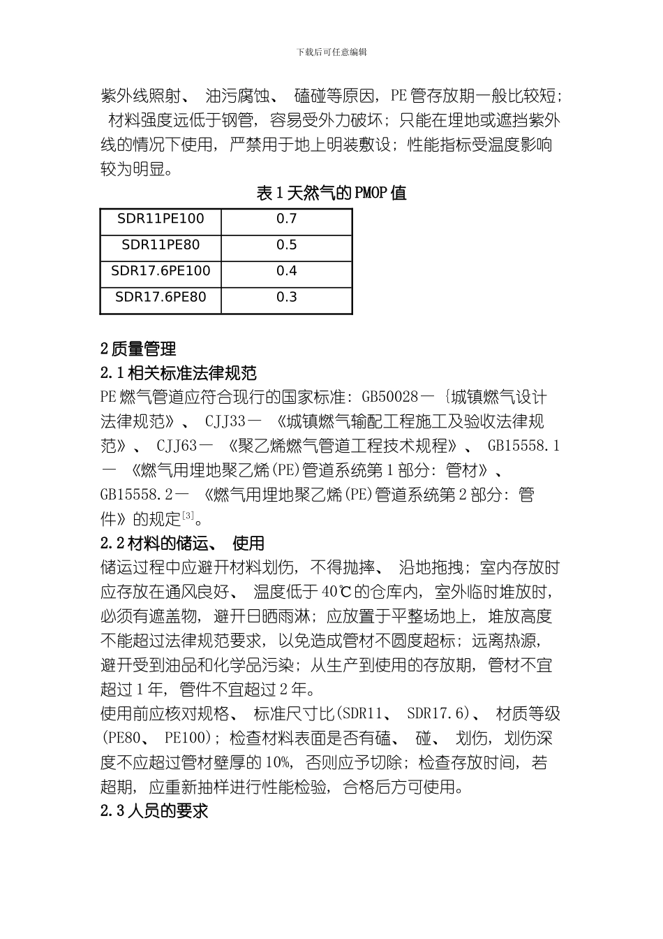 PE燃气管道施工质量管理模板_第2页
