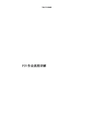 PIV作业流程详解