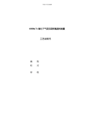 PSA工艺说明书样本