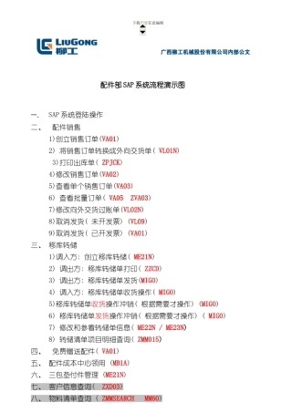 SAP系统操作演示流程图要点样本