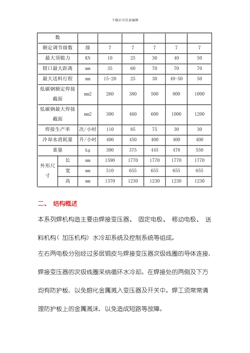 UN系列对焊机说明书模板_第3页
