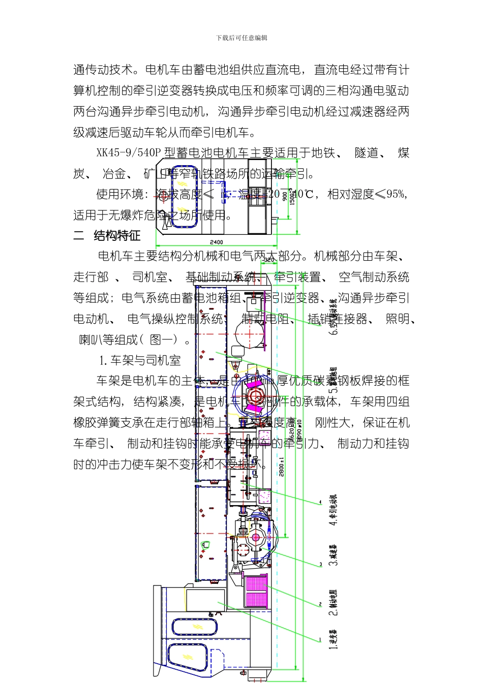 xk454吨蓄电池电机车使用说明书样本_第2页